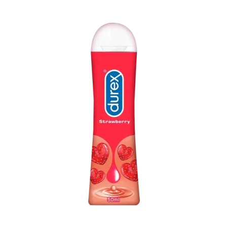 Durex Strawberry Flavoured Lube | Water-Based Intimate Lubricant For Men & Women 50 ML مزلق بطعم الفرولة 50 مل