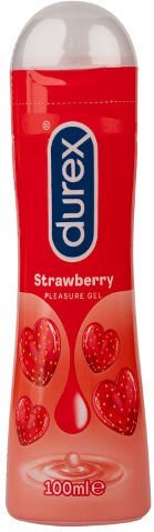 Durex Strawberry Flavoured Lube | Water-Based Intimate Lubricant For Men & Women مزلق ديوركس بطعة الفرولة 100 ML