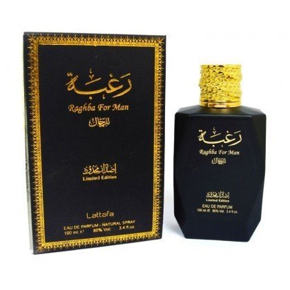 عطر رغبة أسود من لطافة للرجال سعة 100 مل - Raghba EDP By Lattafa Perfumes 100ml