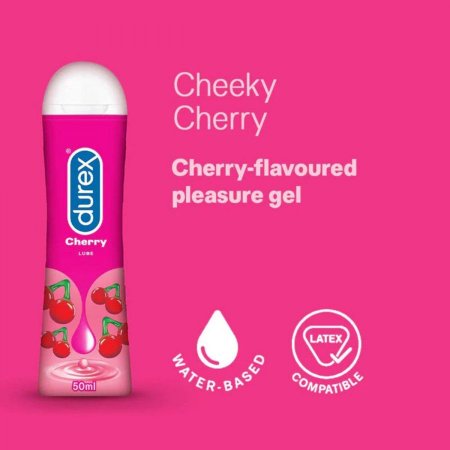Durex Play Cherry Flavoured Lube | Water-Based Intimate Lubricant For Men & Women 50ML مزلق بطعة الكرز 50 مل