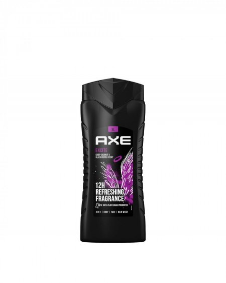 Axe Men Body Wash excite crisp coconut & black pepper scent, 400 mL
