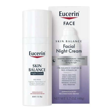 يوسرين كريم الوجه الليلي توازن البشره 48 جم\EUCERIN SKIN BALANCE FACIAL NIGHT CREAM 1.7 OZ 48GM